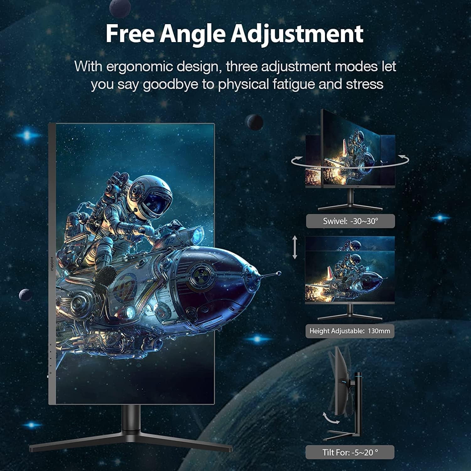 27 Inch Gaming Monitor 240 Hz, Black
